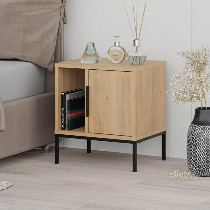 Hanah Home Mesita de Noche Glynn - Roble Zafiro